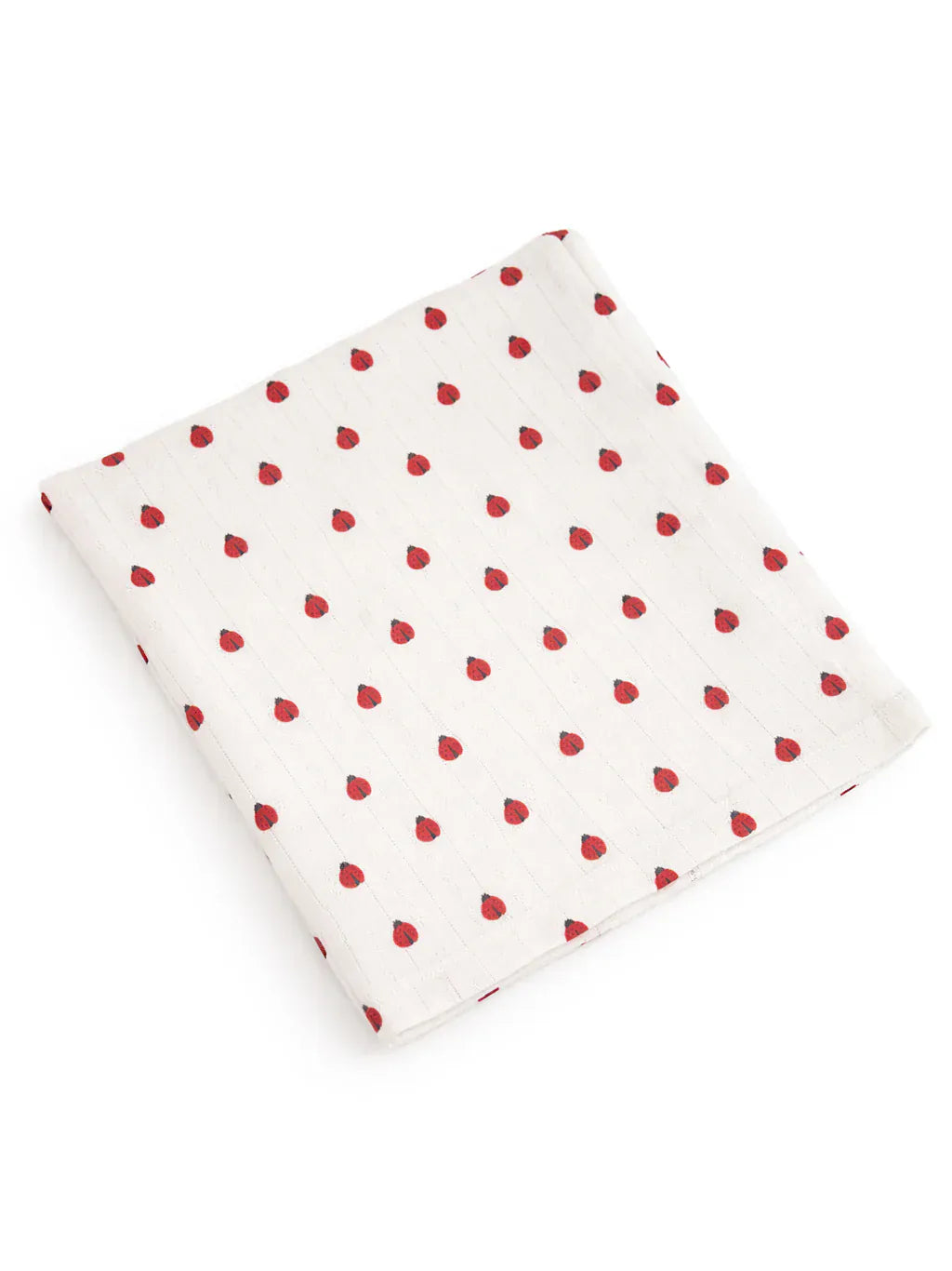 Organic Pointelle Swaddle - Ladybug SIIX Collection Lil Tulips