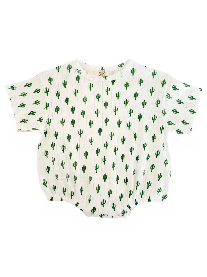 Organic Pointelle T-Shirt Bubble - Cactus SIIX Collection Lil Tulips