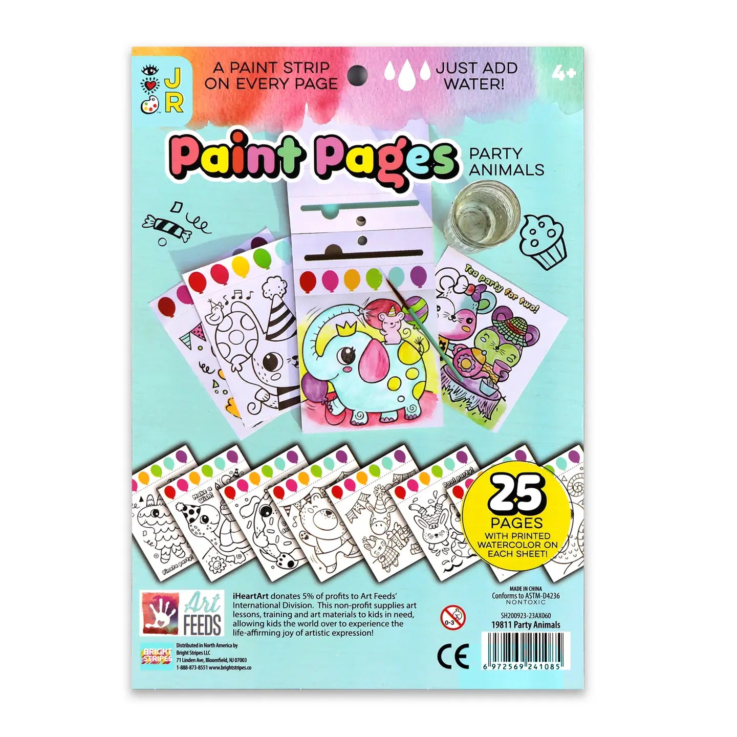 Paint Pages- Party Animals Bright Stripes Lil Tulips