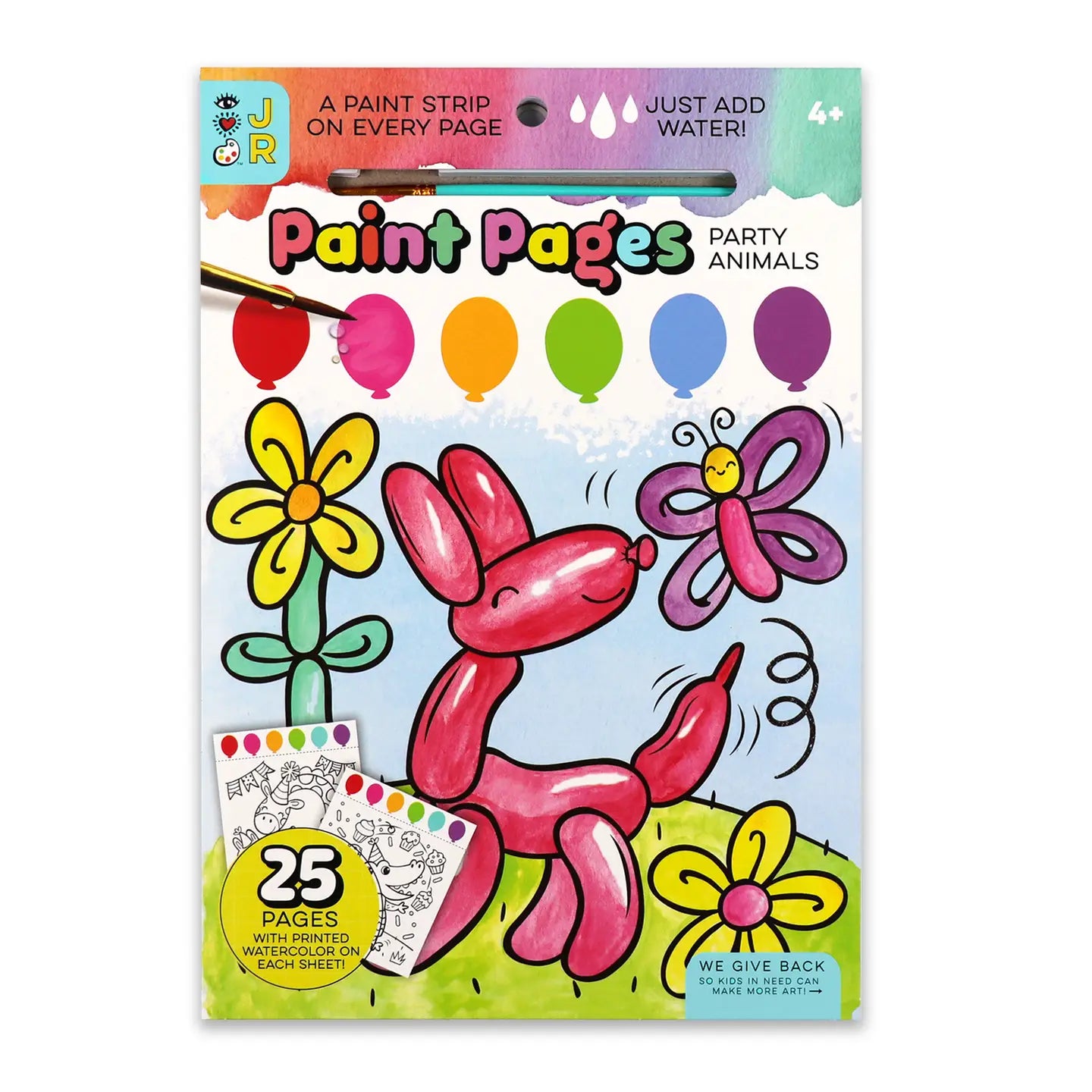 Paint Pages- Party Animals Bright Stripes Lil Tulips