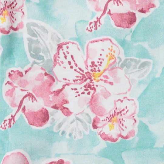 Painted Hibiscus Organic Cotton Two-Piece Pajamas Burt's Bees Baby Lil Tulips
