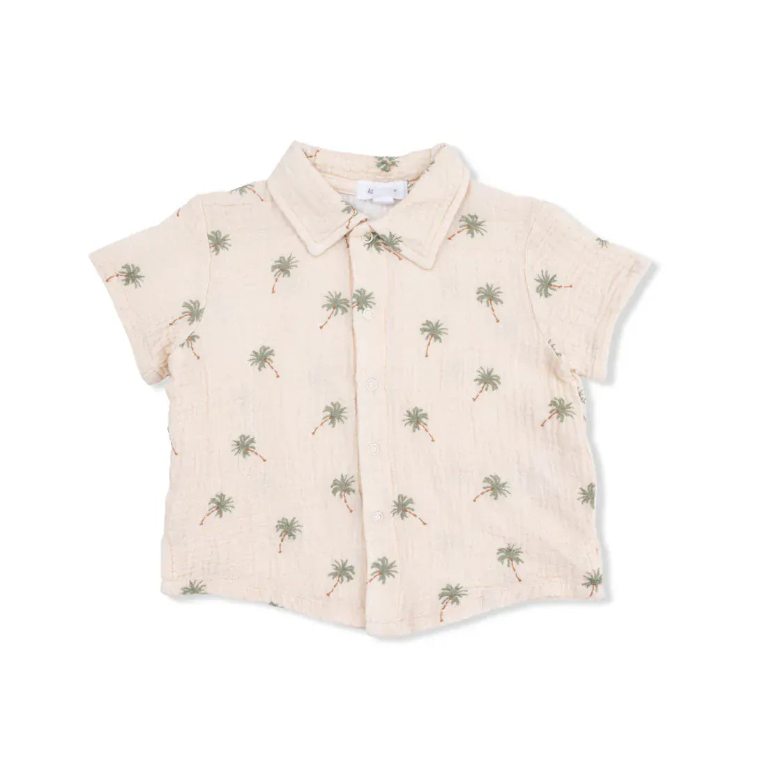 Palm Trees - Polo Button Up with Casual Short Angel Dear Lil Tulips