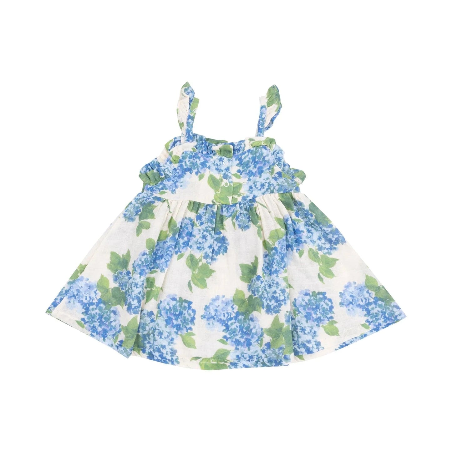 Paperbag Ruffle Sundress - Watercolor Hydrangeas Angel Dear Lil Tulips