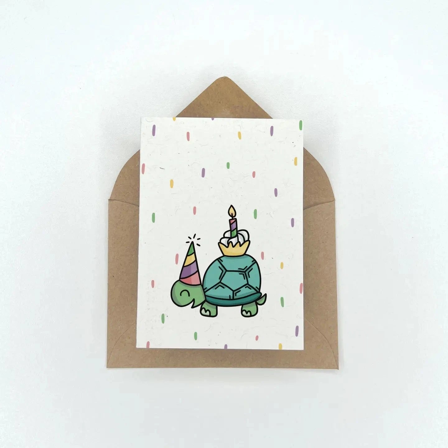 Party Animals - Turtle Birthday Gift Enclosure Card Lemon Doodle Lil Tulips