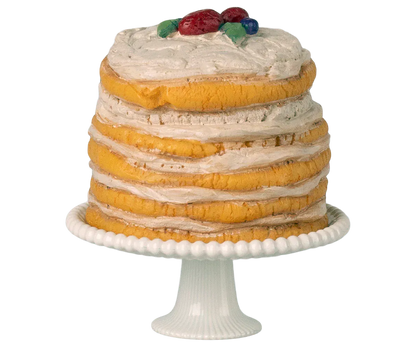 Party cake and cake stand, Mouse - Off white Maileg Lil Tulips
