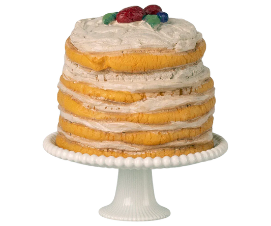 Party cake and cake stand, Mouse - Off white Maileg Lil Tulips