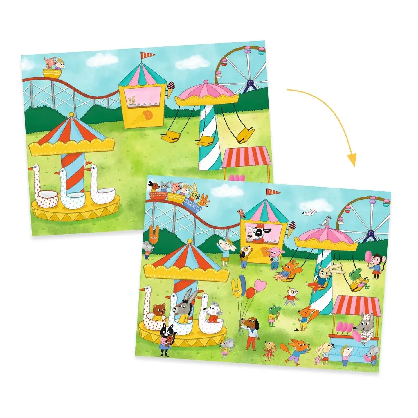 Party Time Rub on Transfers Djeco Lil Tulips