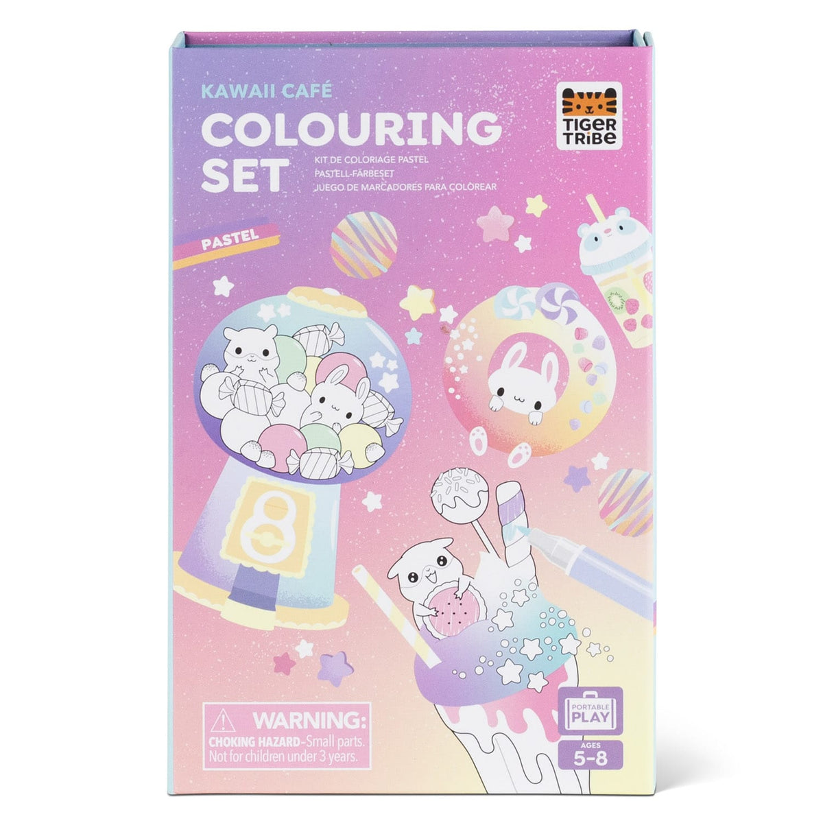 Pastel Coloring Set - Kawaii Café Tiger Tribe Lil Tulips