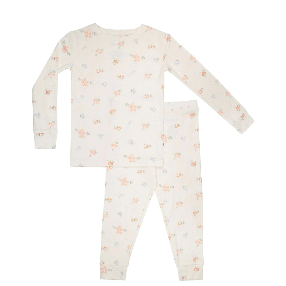 Pastel Floral Small Ribbed Two-Piece Set Brave Little Ones Lil Tulips