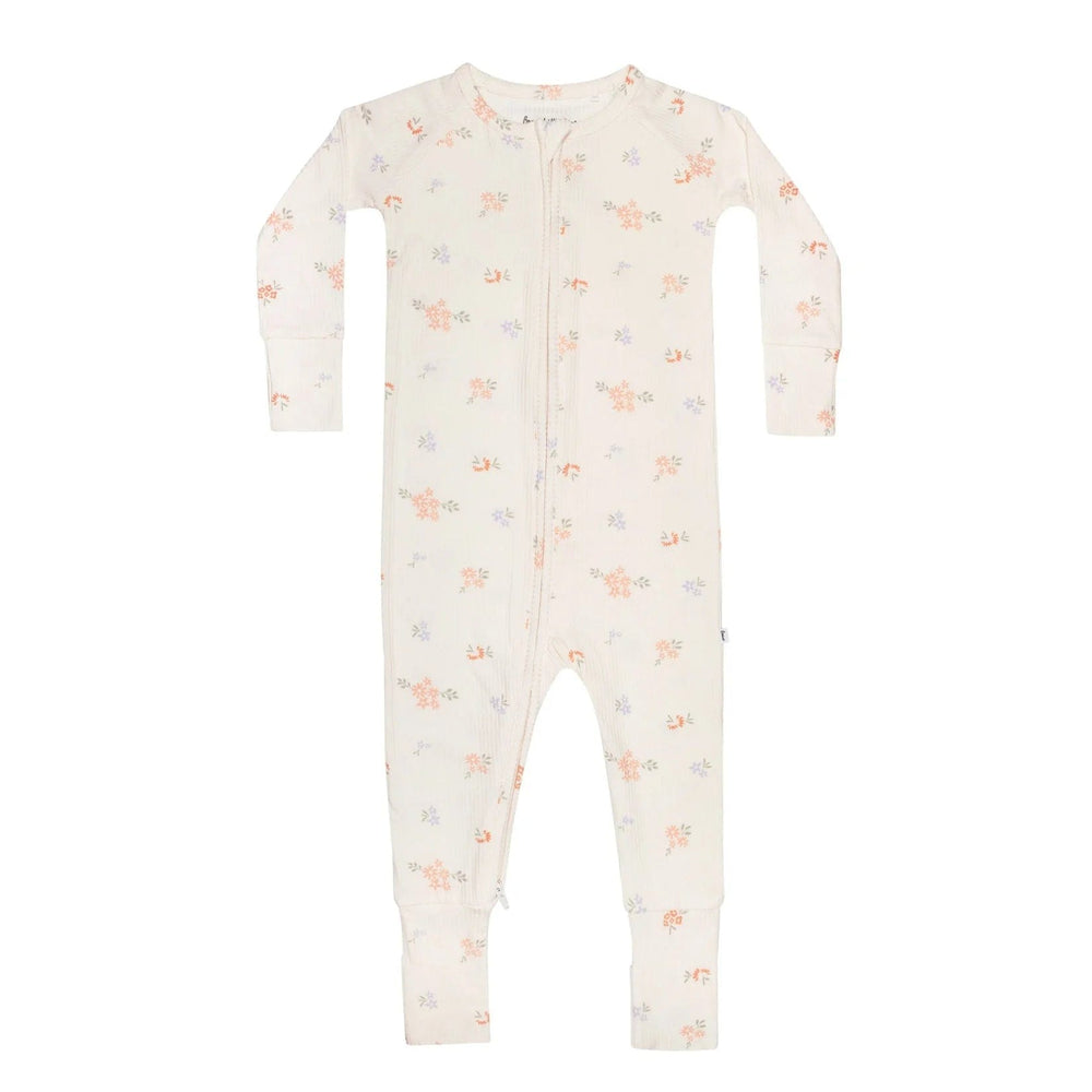 Pastel Floral Small Ribbed Zip Romper Brave Little Ones Lil Tulips