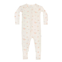 Pastel Floral Small Ribbed Zip Romper Brave Little Ones Lil Tulips