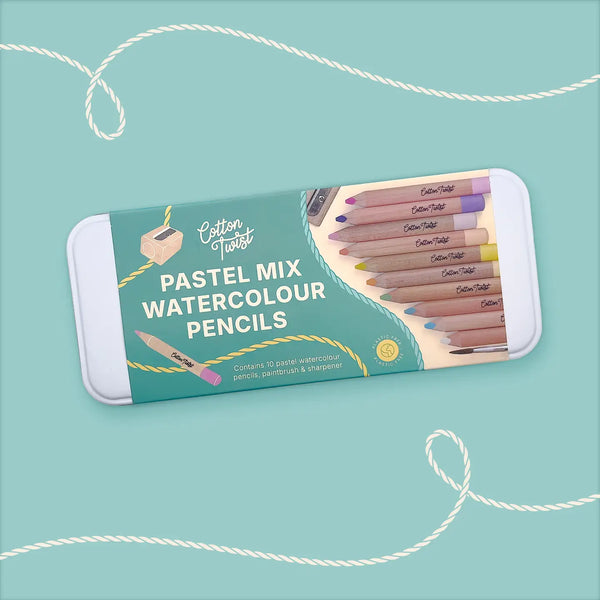 Pastel Mix Watercolour Pencils Set Cotton Twist Lil Tulips