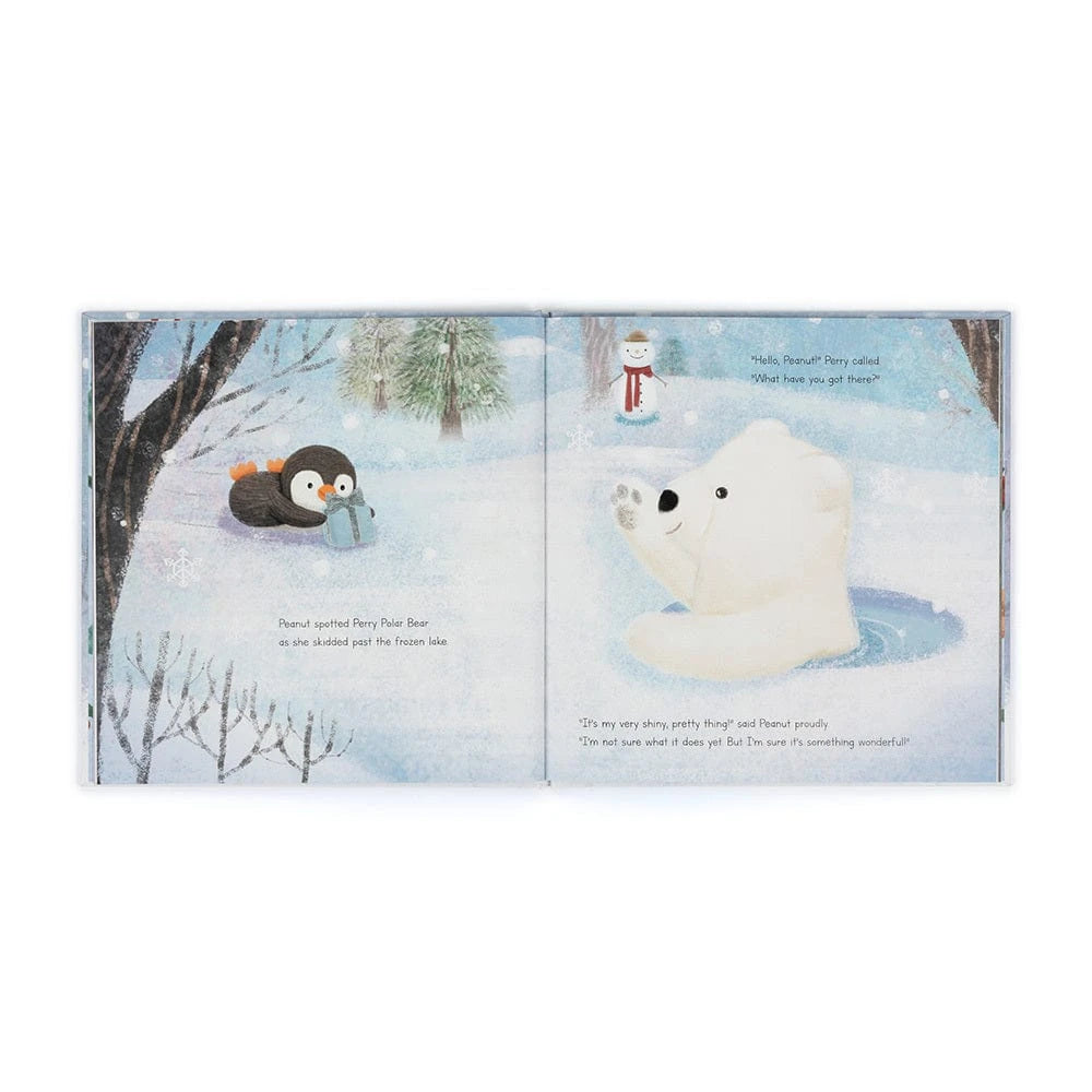 Peanut Penguin’s Perfect Present Book Jellycat Lil Tulips