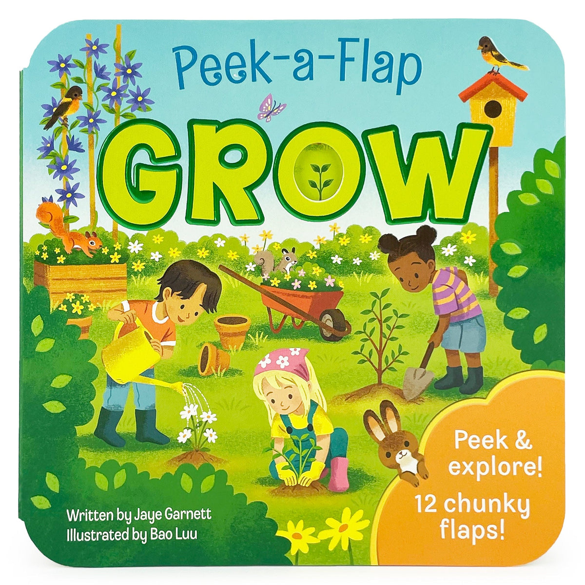 Peek-A-Flap GROW Board Book Cottage Door Press Lil Tulips