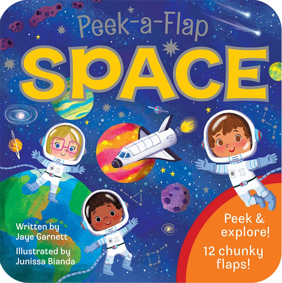 Peek-a-Flap Space Interactive Novelty Board Book Cottage Door Press Lil Tulips