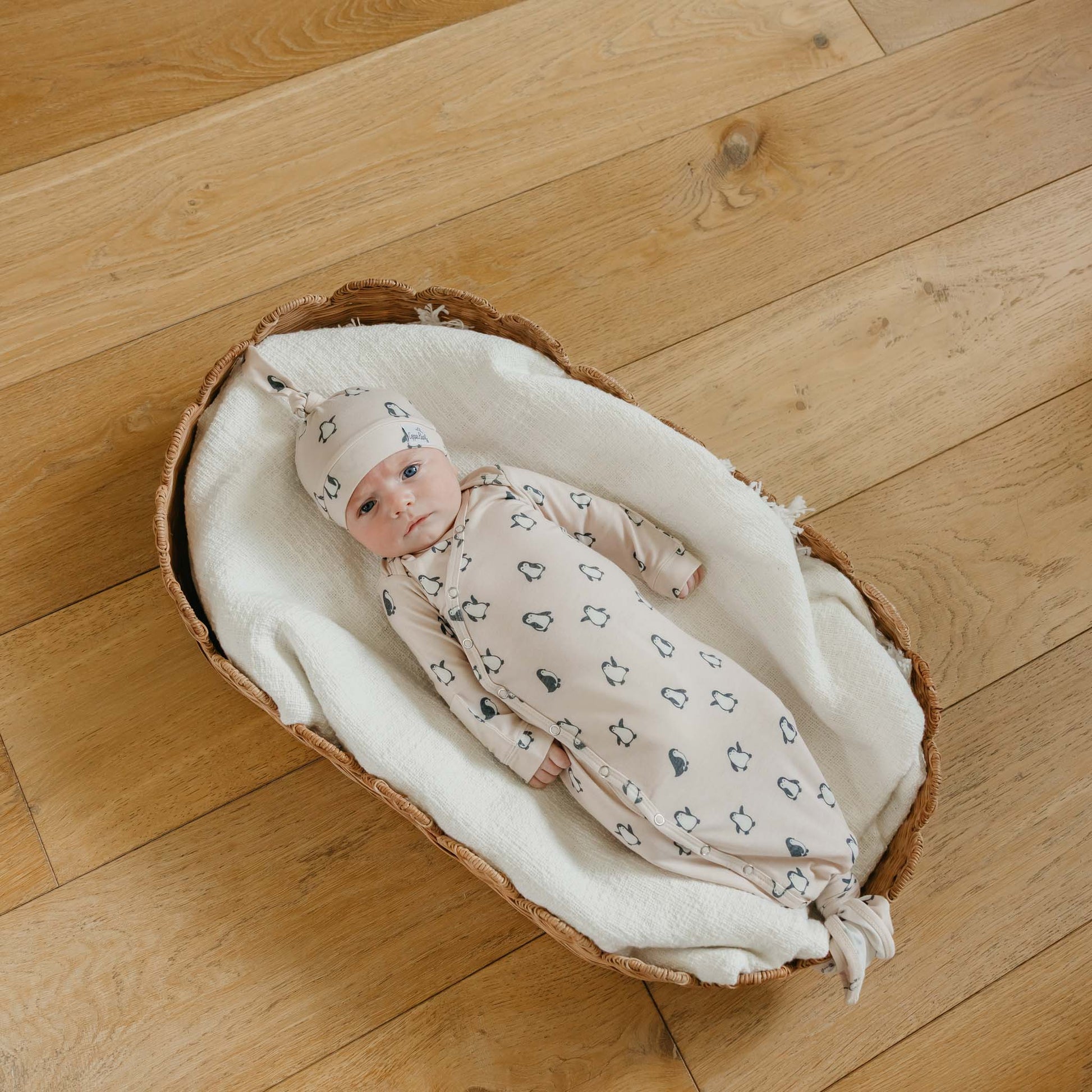 Penguins Knotted Gown Copper Pearl Lil Tulips