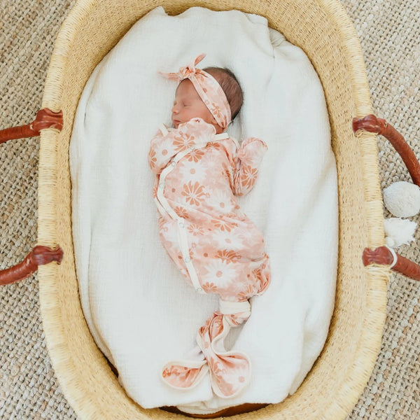 Penny Newborn Knotted Gown Copper Pearl Lil Tulips