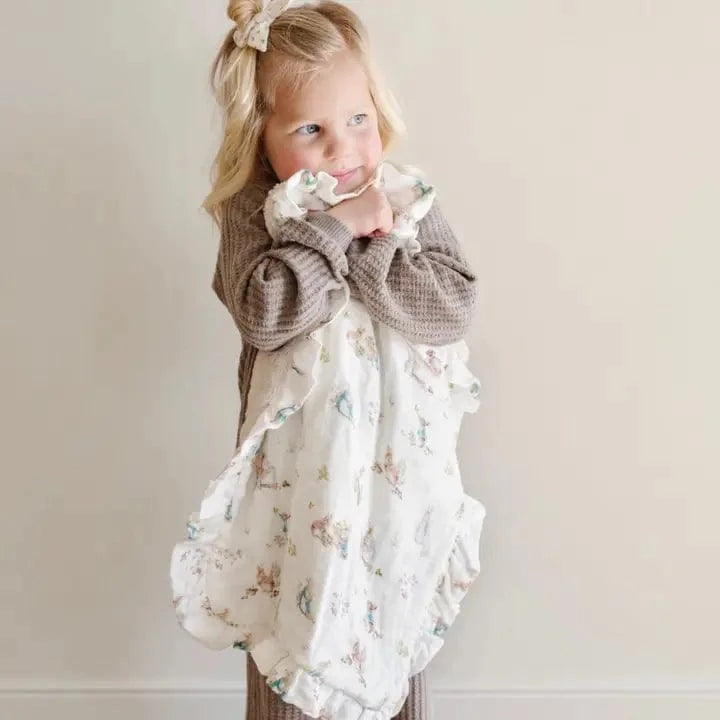 Peter Rabbit™ Bamboo Rayon Muslin/Lush Mini Blanket Saranoni Lil Tulips