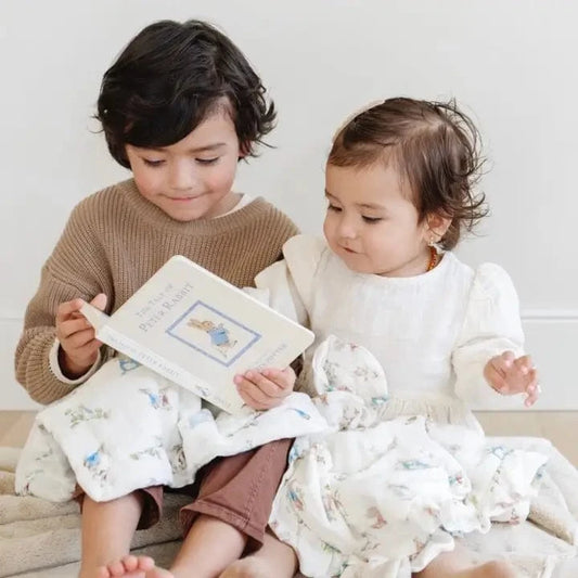 Peter Rabbit™ Bamboo Rayon Muslin/Lush Mini Blanket Saranoni Lil Tulips