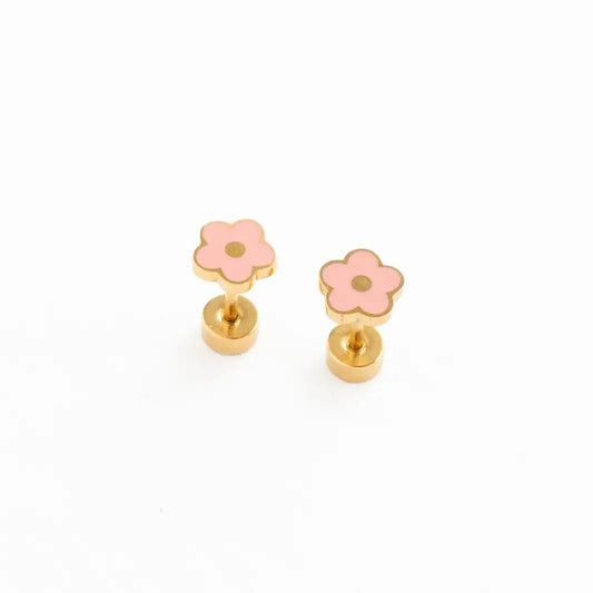 Petite Flower Flat Back Earrings Pip Pop Post Bracelets Lil Tulips