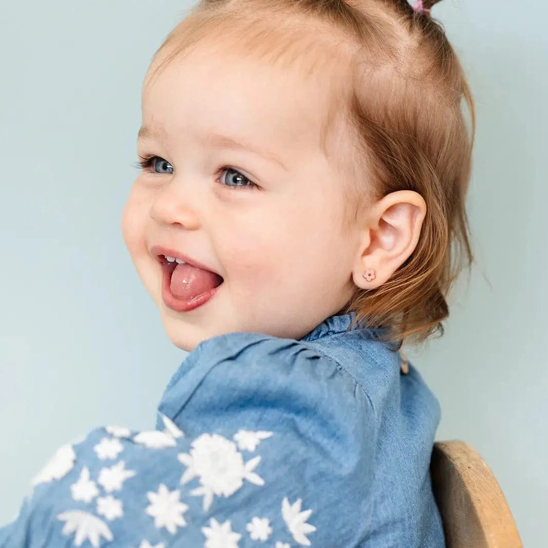 Petite Flower Flat Back Earrings Pip Pop Post Bracelets Lil Tulips