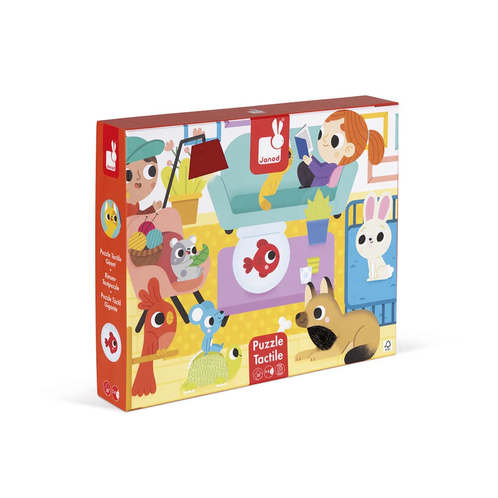 Pets Tactile Puzzle - 20 Piece Janod Lil Tulips