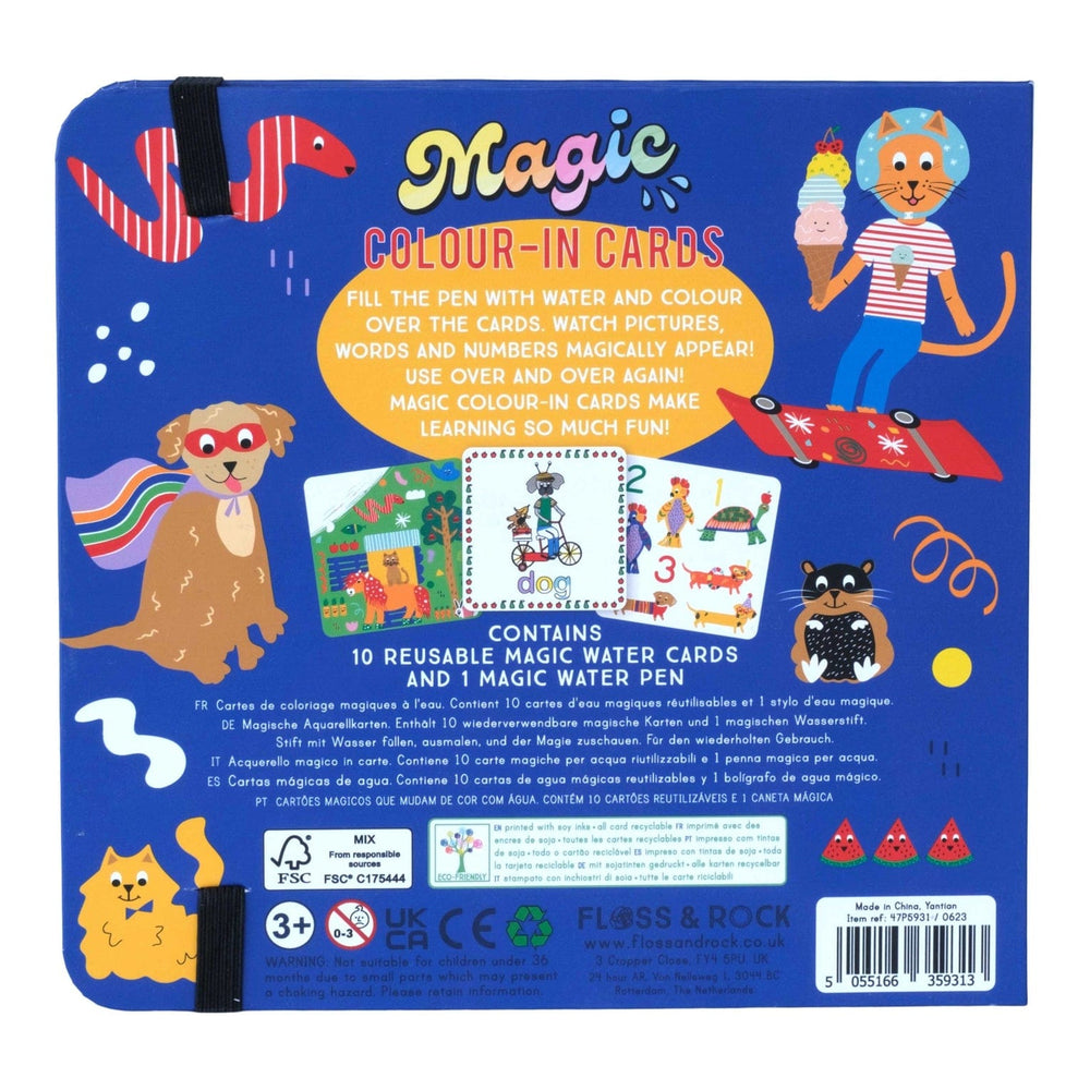 Pets Water Magic Pen & Color-In Cards Floss and Rock Lil Tulips
