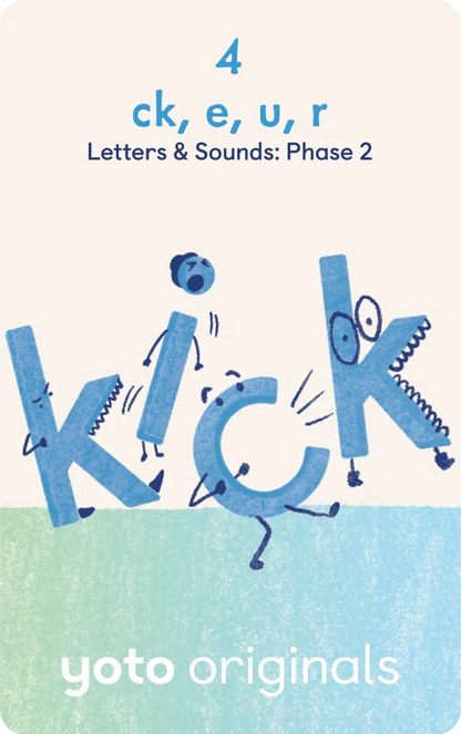 Phonics Letters and Sounds Phase 2- Audiobook Card Yoto Lil Tulips