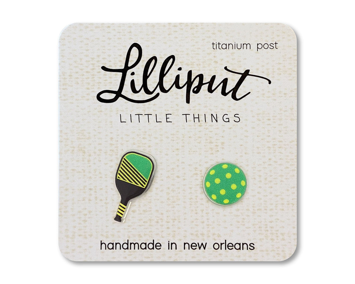 Pickleball Earrings Lilliput Little Things Lil Tulips