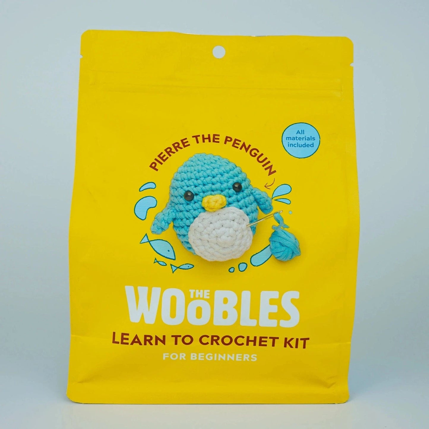 Pierre the Penguin Beginner Crochet Kit The Woobles Lil Tulips