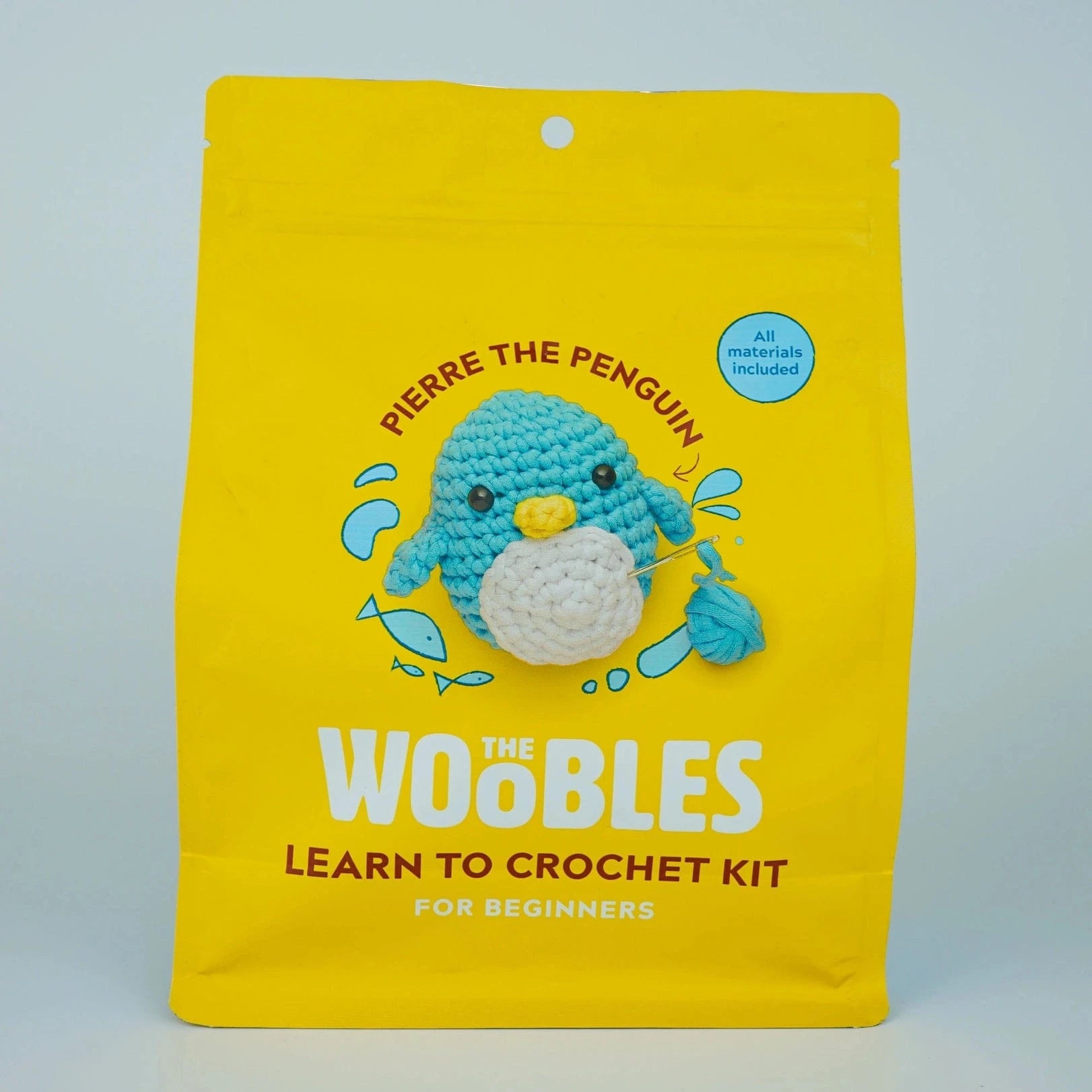 Pierre the Penguin Beginner Crochet Kit The Woobles Lil Tulips