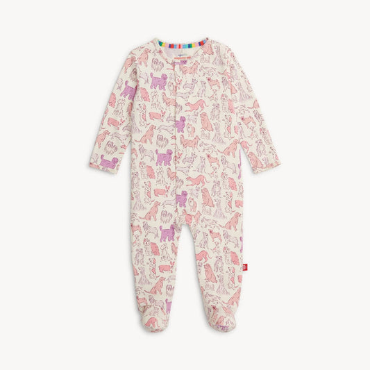 Pink It's A Paw-ty Right Fit Footie Magnetic Me Lil Tulips