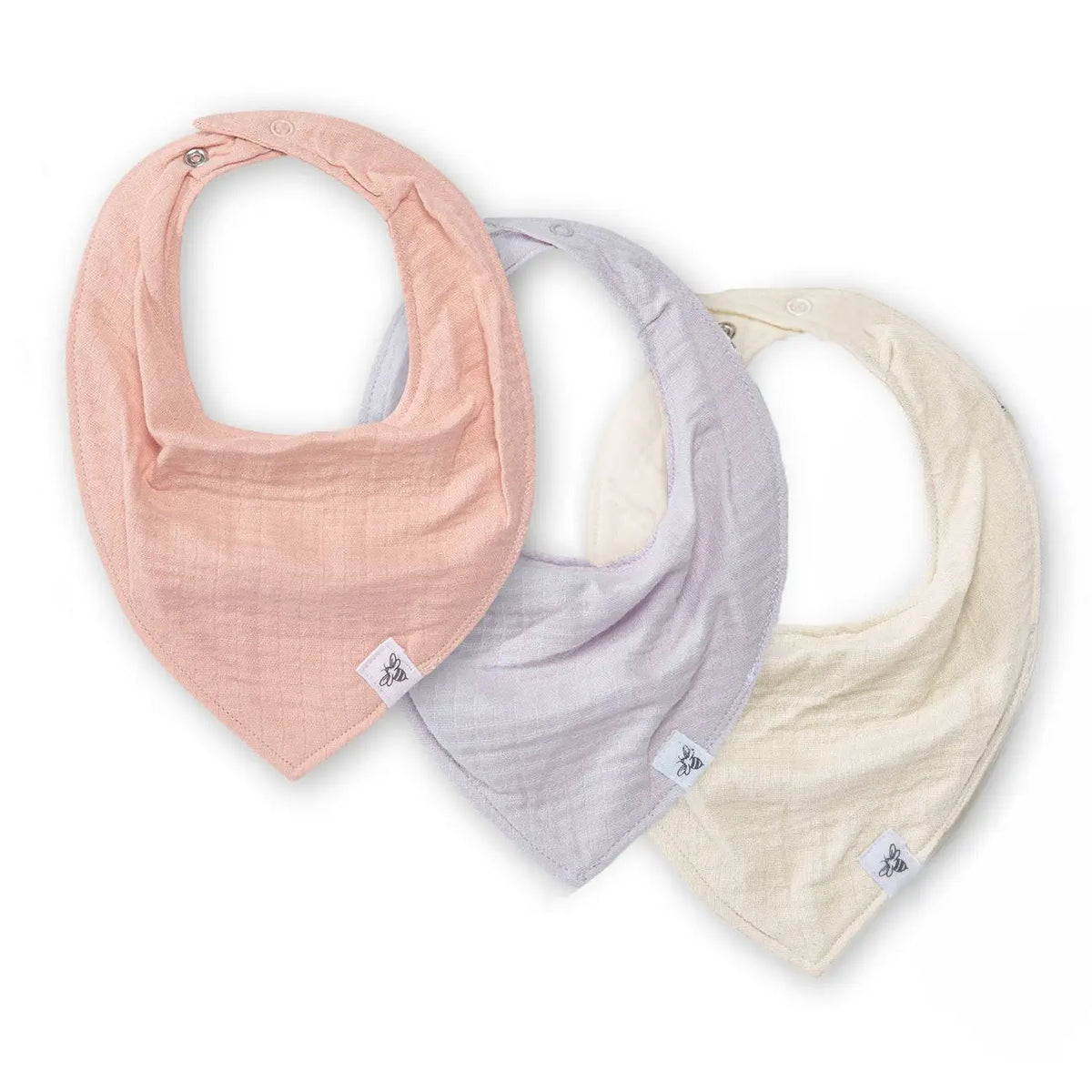 Pink Sand Organic Baby Bandana Bibs Pack of 3 Burt's Bees Baby Lil Tulips