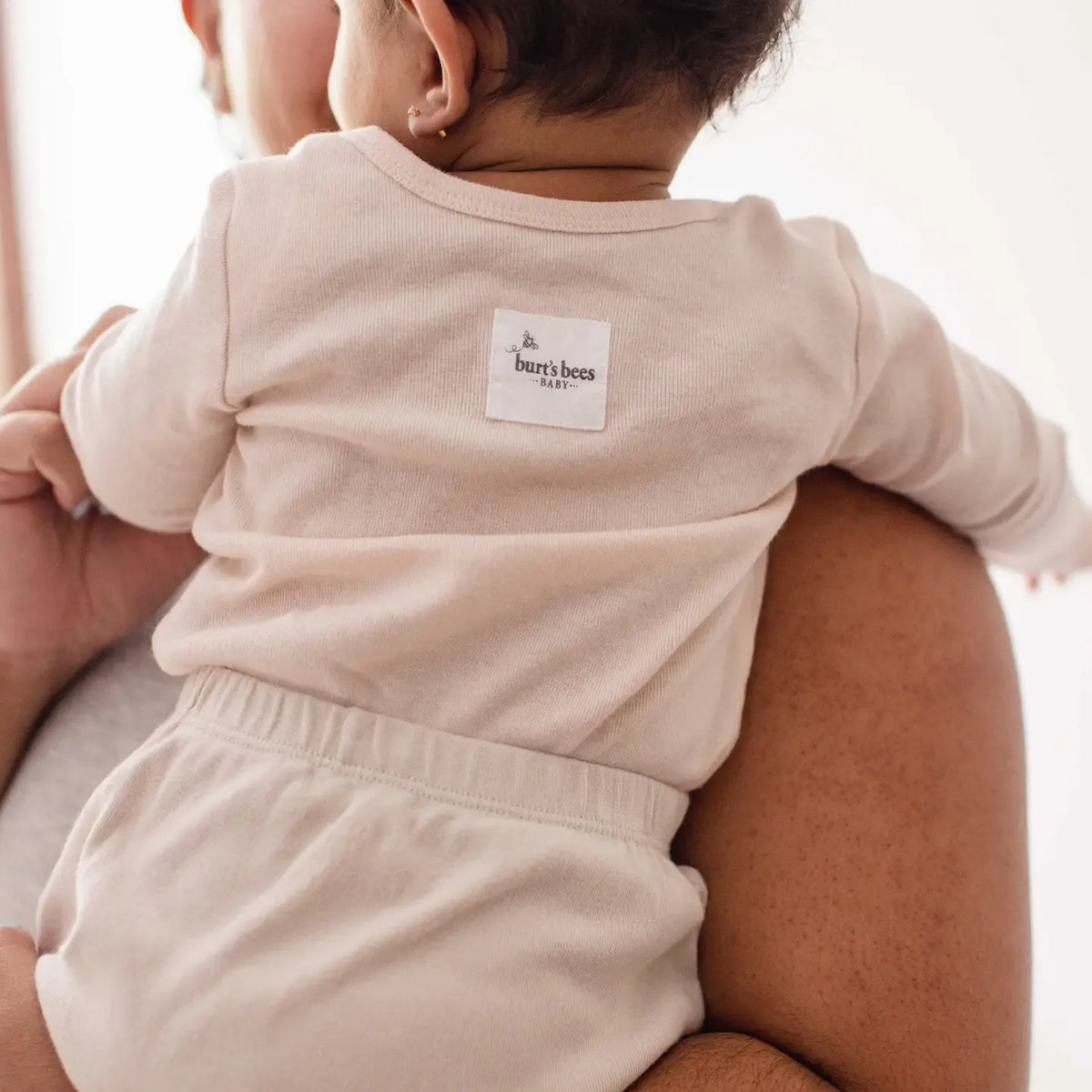 Pink Sand Solid Organic Cotton Long Sleeve Baby Bodysuit Pack of 4 Burt's Bees Baby Lil Tulips