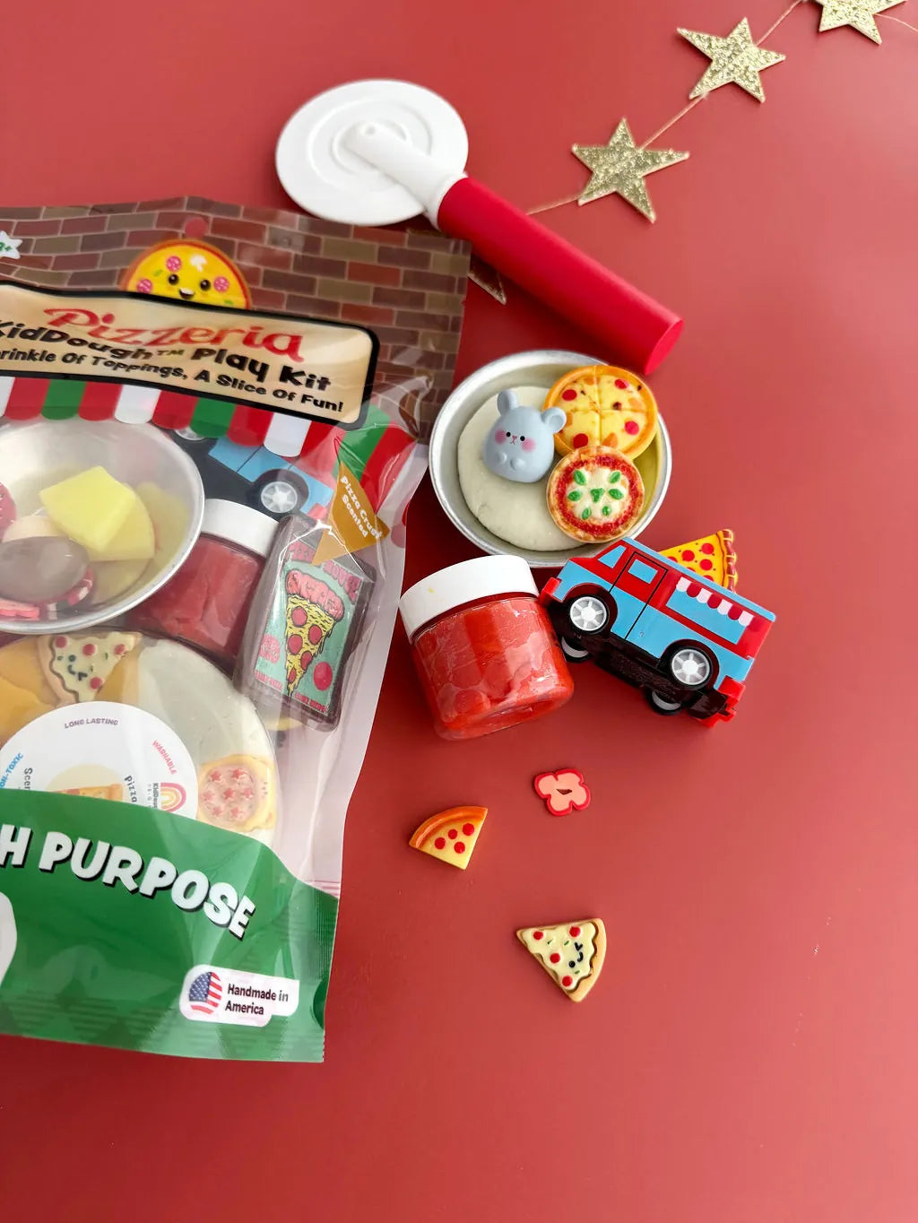 Pizzeria Kiddough Play Kit Earth Grown KidDoughs Lil Tulips