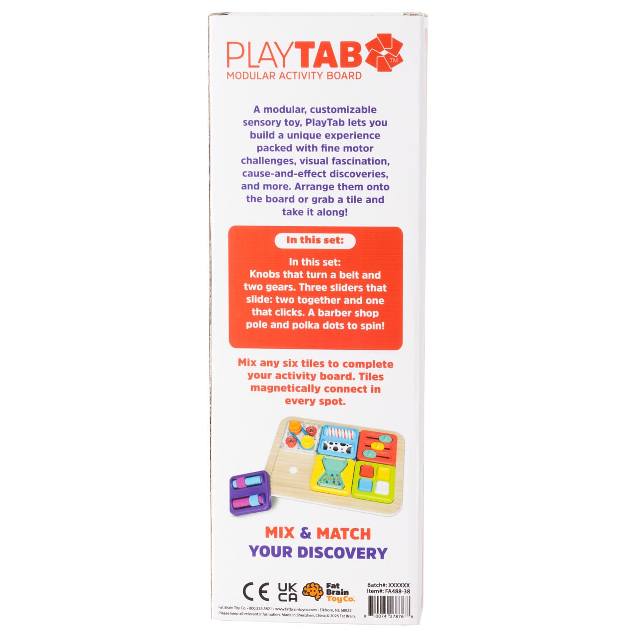 PlayTab - Tiles Sensory Set 6 Fat Brain Toys Lil Tulips