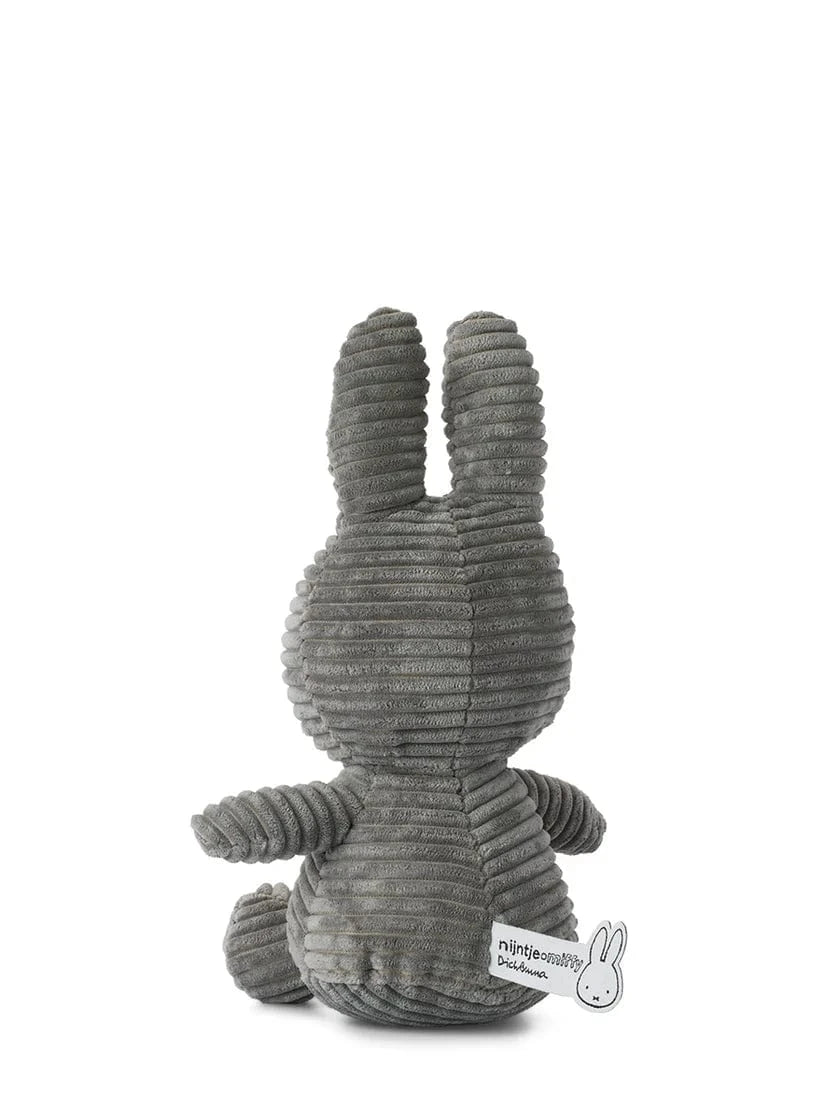 Plush Corduroy Miffy Sitting - Grey - 9" Bon Ton Toys Lil Tulips