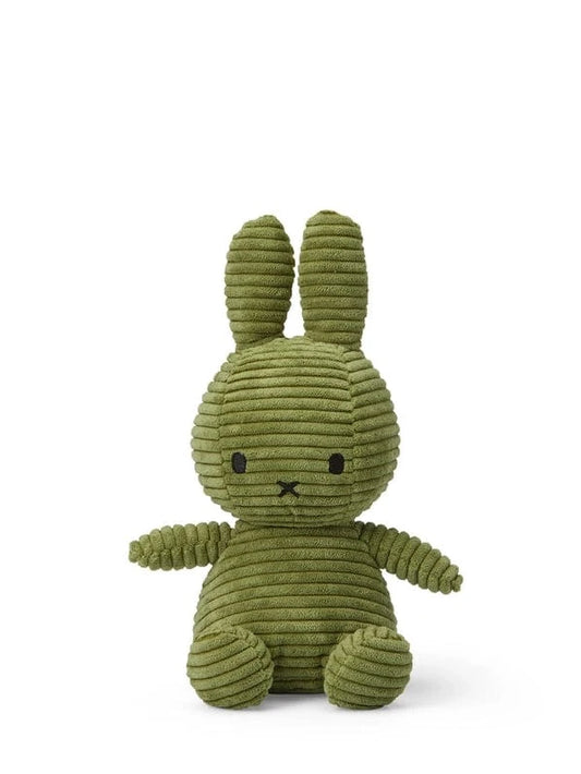 Plush Corduroy Miffy Sitting - Olive Green - 9" Bon Ton Toys Lil Tulips