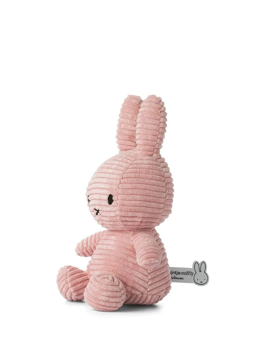 Plush Corduroy Miffy Sitting - Pink - 9" Bon Ton Toys Lil Tulips