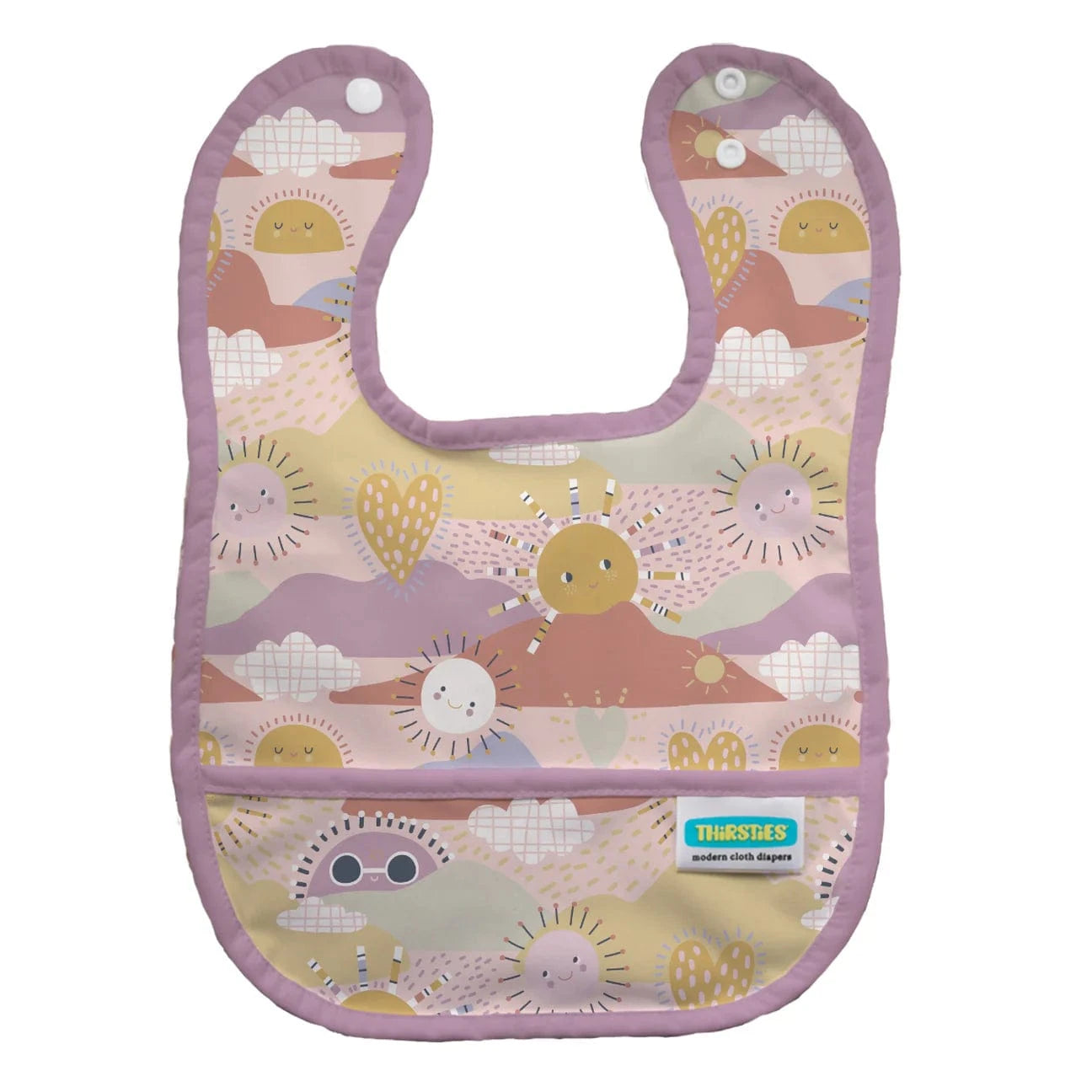 Pocket Bib - Sunny Thirsties Bibs Lil Tulips