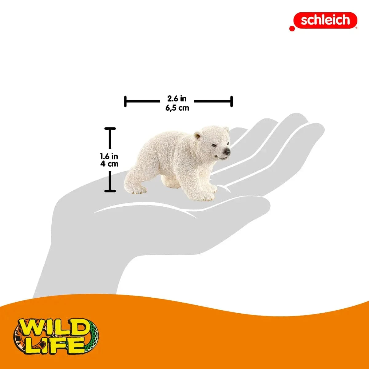 Polar Bear Cub, Walking Arctic Animal Toy Schleich Lil Tulips
