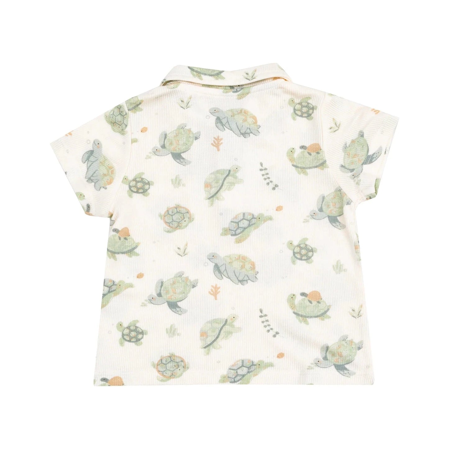Polo Shirt and Muslin Short - Sea Turtles Angel Dear Lil Tulips
