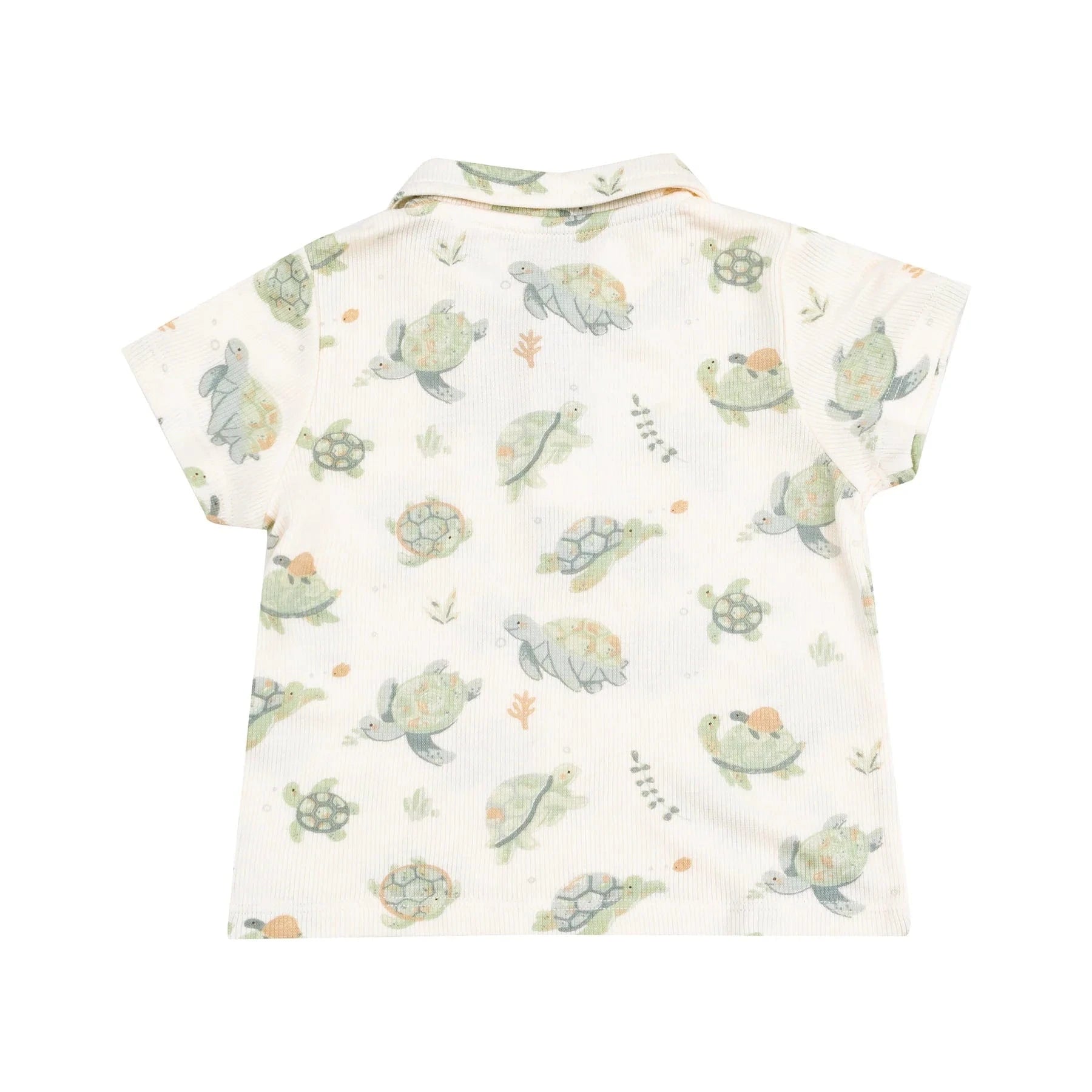 Polo Shirt and Muslin Short - Sea Turtles Angel Dear Lil Tulips