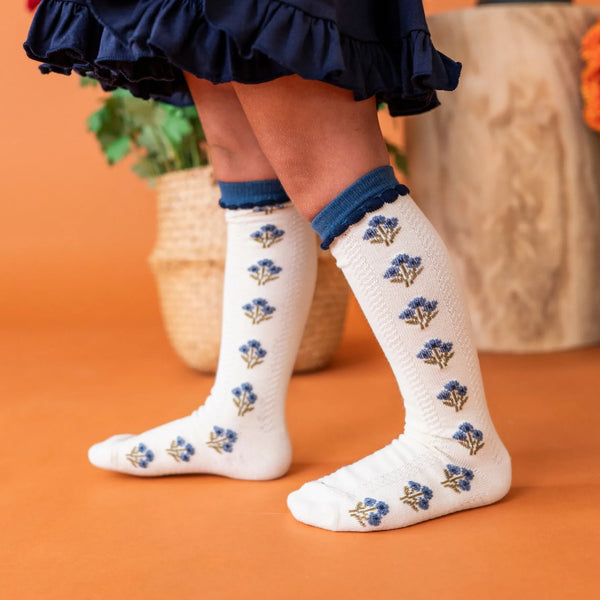 Posie Knee Socks - Bluejay Little Stocking Company Lil Tulips