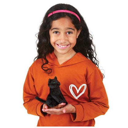Mini Cat, Black Finger Puppet