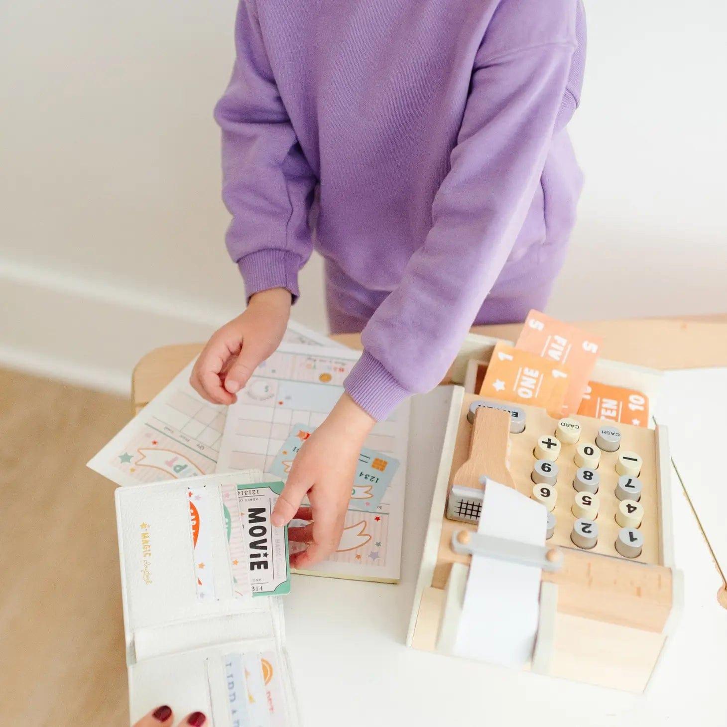 Pretend Play Wallet + Credit Card Set Magicplaybook Lil Tulips