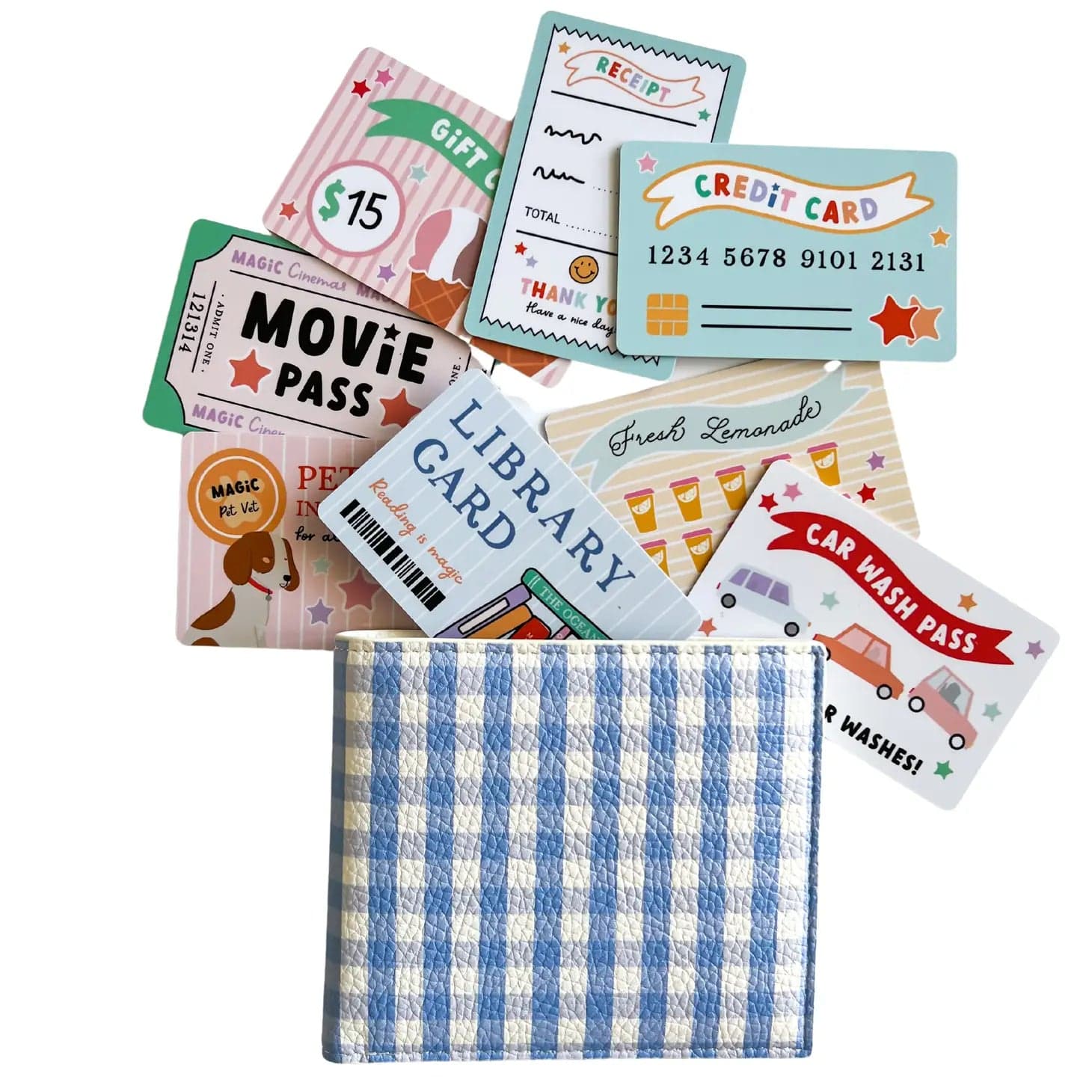 Pretend Play Wallet + Credit Card Set Magicplaybook Lil Tulips