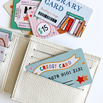 Pretend Play Wallet + Credit Card Set Magicplaybook Lil Tulips