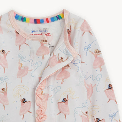 Pretty Plies Modal Footie W/ Ruffles Magnetic Me Lil Tulips