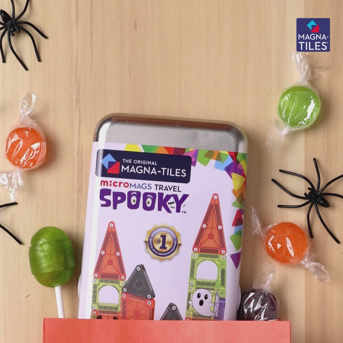 microMAGS Spooky 24 Piece Travel Set | Magna-Tiles